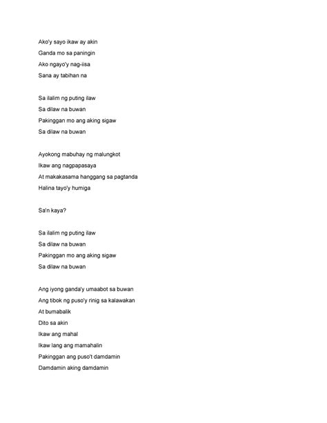 ikaw ay mauulol sa ungol ni marisol|Traducción de la letra de Ikaw de Mula sa Buwan, Nicco Manalo .